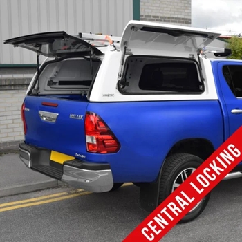 Hardtop fra ProTop Gullwing med glas i bagdør - Lakeret i køretøjets originalfarve til Toyota Hilux D/C Årgang 2016+