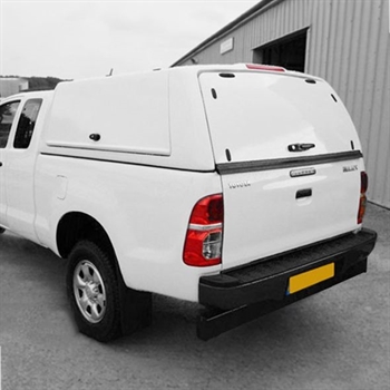 Hardtop fra Carryboy Workman med solid bagdør - Lakeret  040 white til Toyota Hilux X/C Årgang 2005-2016