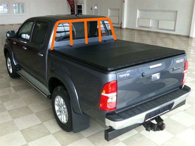 Soft Cover - Hidden Snap (Kompatibel med stigebøjle) til Toyota Hilux Double Cab Årgang 2005-2015