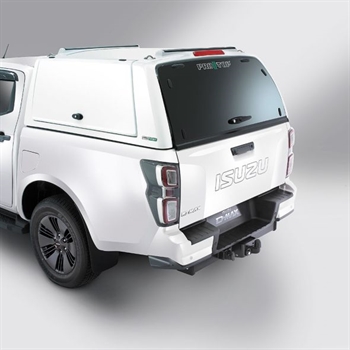 Hardtop - ProTop Gullwing med glasrude i bagdøren lakeret i 527 Splash White til Isuzu D-Max E/C Årgang 2010-2020