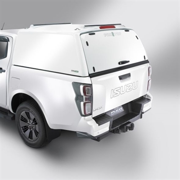 Hardtop fra ProTop Tradesman uden glasrude i bagdør Lakeret i 527 Splash White til Isuzu D-Max X/C Årgang 2021-2024