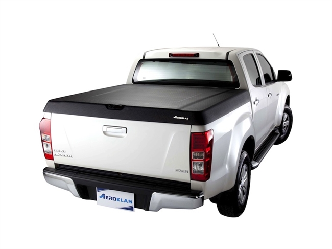 Ladtop Aeroklas Speed hard cover sort (grynet overflade) til Isuzu D-max Double Cab Årgang 2012+