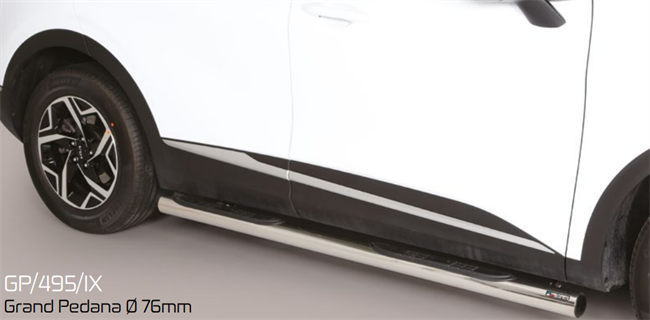 Side bars med trin i rustfri stål - Blank til Kia Sportage årg. 2022+