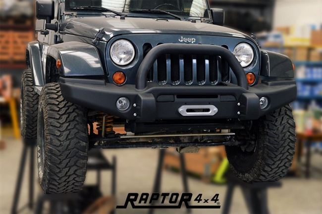 Spilkofanger med A-Bar Heavy Duty - Sort til Jeep Wrangler JK fra Raptor 4x4