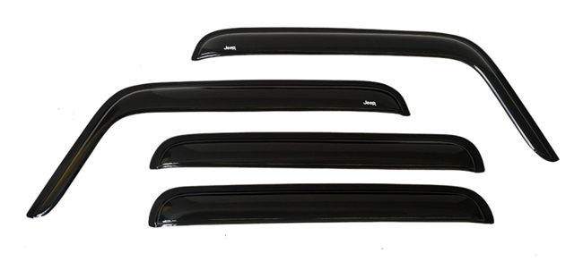 Vindafviser/Wind deflectors til Jeep Wrangler JK 4-dørs 