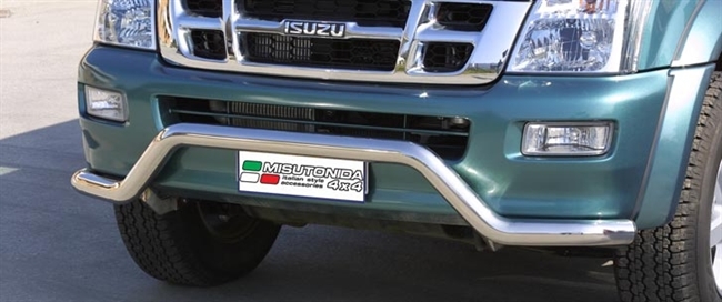 Beskyttelsesbar til forkofanger i rustfri stål - Blank til Isuzu D-Max årg. 03-06