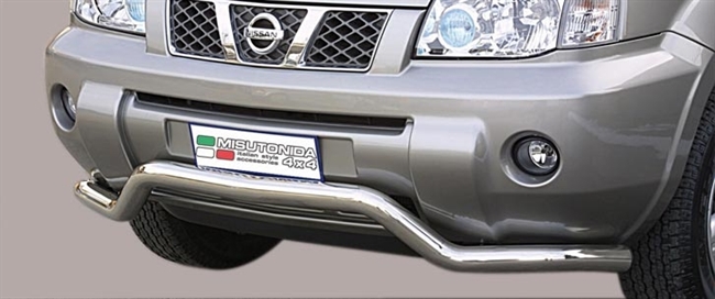 Beskyttelsesbar til forkofanger i rustfri stål - Fås i sort og blank fra Mach til Nissan X-Trail årg. 04-06