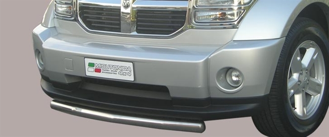 Front spoiler beskytter med bue i rustfri stål - Fås i sort og blank fra Mach til Dodge Nitro
