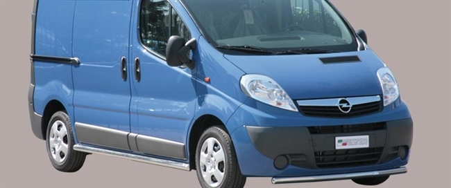 Beskyttelsesbar til forkofanger i rustfri stål - Blank til Opel Vivaro årg. 08-13