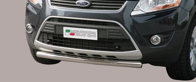 Beskyttelsesbar til forkofanger i rustfri stål - Blank til Ford Kuga 08-12