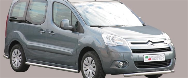 Beskyttelsesbar til forkofanger med bue i rustfri stål - Blank til Citroen Berlinge 08-14