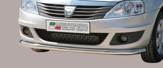 Beskyttelsesbar til forkofanger med bue i rustfri stål - Blank til Dacia Logan MCV