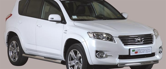 Beskyttelsesbar til forkofanger i rustfri stål - Blank til Toyota Rav4 årg. 10-12