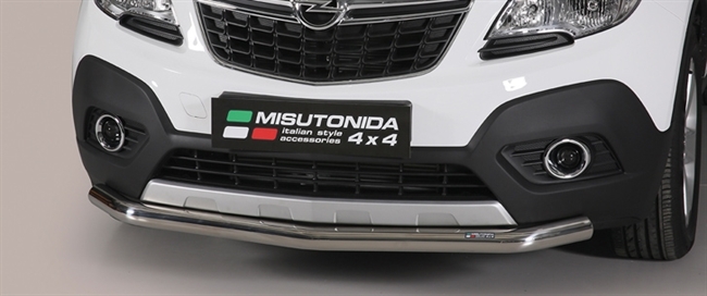 Beskyttelsesbar til forkofanger i rustfri stål - Blank til Opel Mokka årg. 10-16