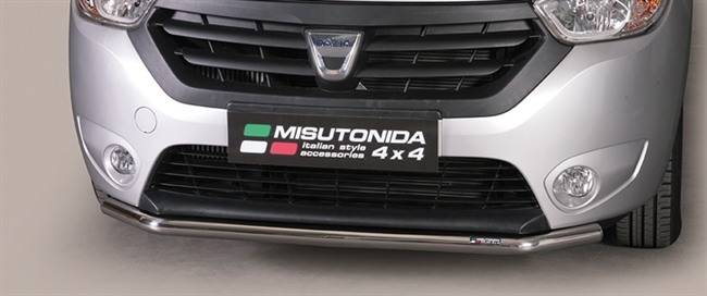 Beskyttelsesbar til forkofanger i rustfri stål - Blank til Dacia Dokker