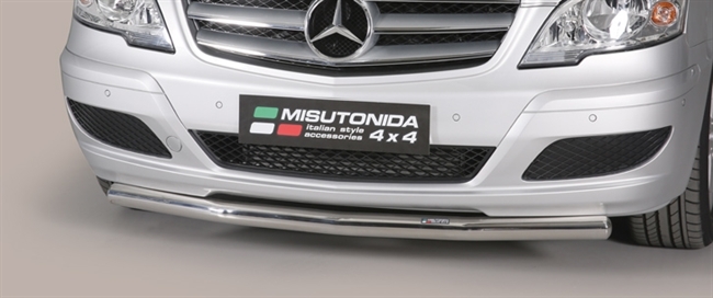 Beskyttelsesbar til forkofanger i rustfri stål - Blank til Mercedes Vito/Viano årg. 10-14