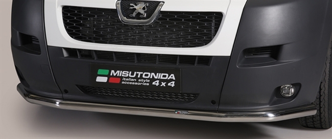 Beskyttelsesbar til forkofanger i rustfri stål - Blank til Peugeot Boxer årg. 06-13