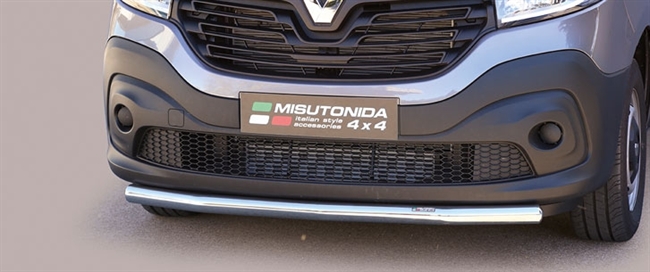 Beskyttelsesbar til forkofanger i rustfri stål - Blank til Renault Trafic L1 årg. 14+