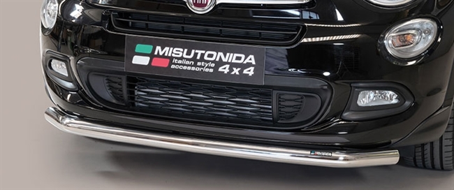 Beskyttelsesbar til forkofanger med bue i rustfri stål - Blank til Fiat 500 X