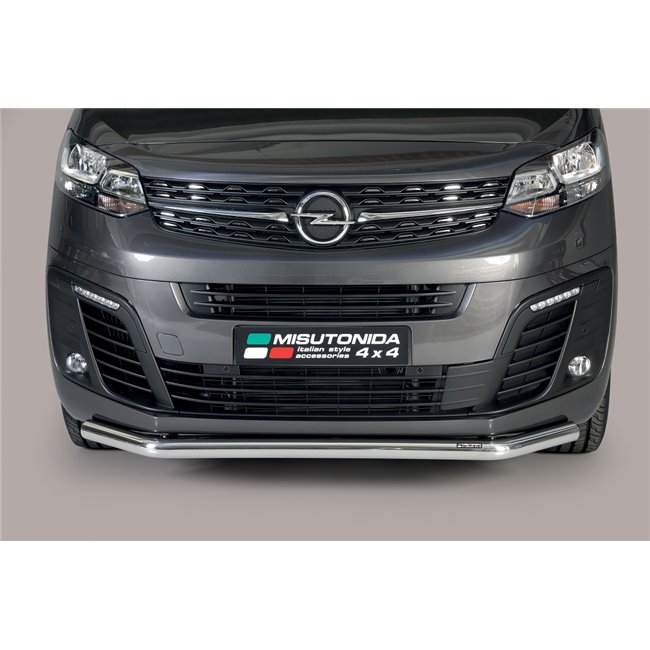 Beskyttelsesbar til forkofanger i rustfri stål - Blank fra Mach til Opel Zafira Life årg. 20+