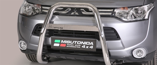 A-bar i rustfri stål - Fås i sort og blank til Mitsubishi Outlander årg. 13-15