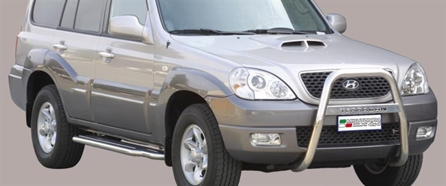 A-bar i rustfri stål med logo - Blank til Hyundai Terracan årg. 03>