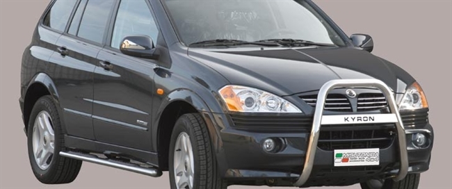 A-bar i rustfri stål med logo - Blank til SsangYong Kyron årg. 06-07