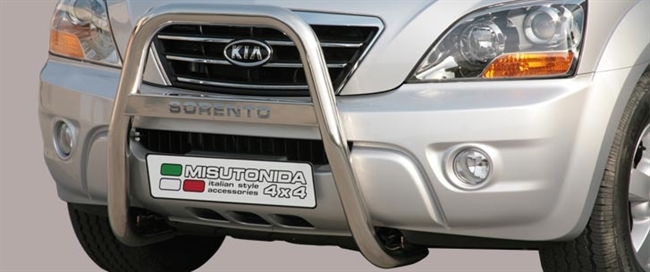 A-bar i rustfri stål med logo - Blank til Kia Sorento årg. 06-08