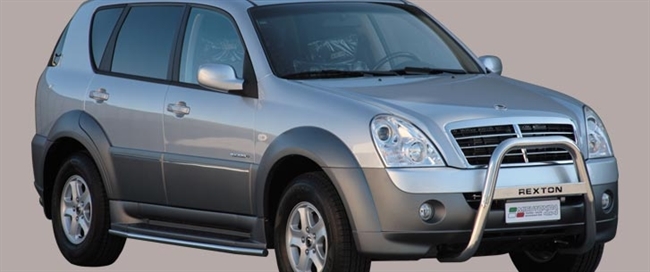 A-bar i rustfri stål med logo - Blank til SsangYong Rexton W årg. 13+