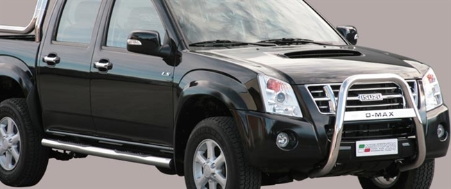 A-bar i rustfri stål med logo - Blank til Isuzu D-max årg. 07-12