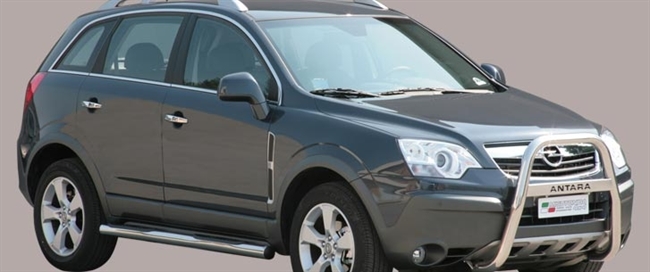 A-bar i rustfri stål med logo - Blank til Opel Antara årg. 07-11