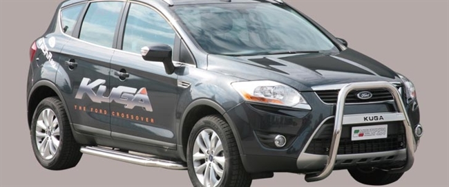 A-bar i rustfri stål med billogo - Blank til Ford Kuga årg. 08-12