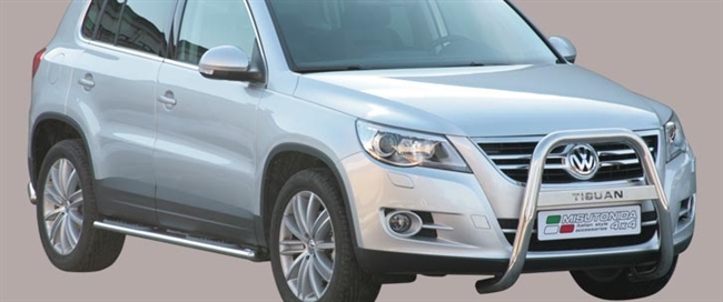 A-bar i rustfri stål med logo - Blank til VW Tiguan årg. 08-11