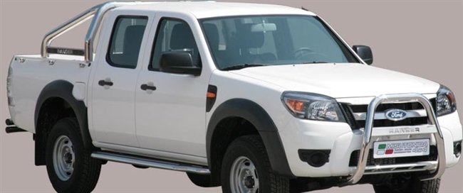 A-bar i rustfri stål med - Blank med logo til Ford Ranger årg. 09-11