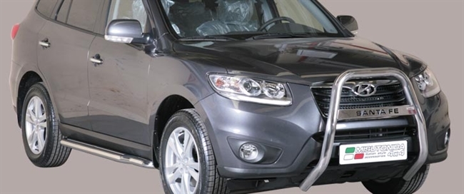 A-bar i rustfri stål med logo - Blank til Hyndai Santa Fe årg. 10-12