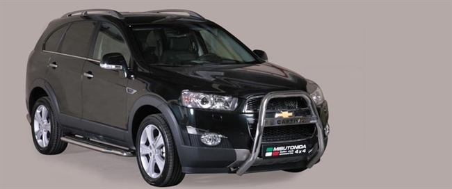 A-Bar i rustfri stål med billogo - Blank til Chevrolet Captiva årg. 11>