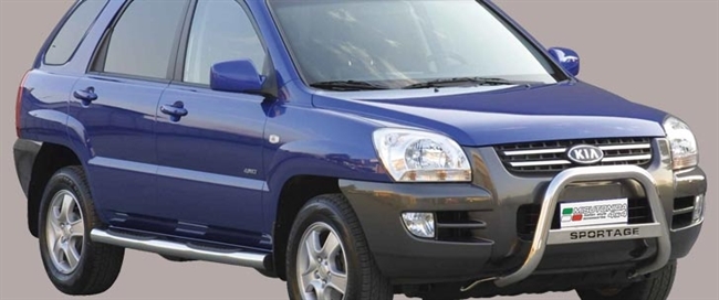 A-bar City i rustfri stål med logo - Blank til Kia Sportage årg. 99-04