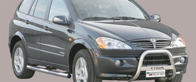 A-bar city (medium Bar) i rustfri stål med logo - Blank til SsangYong Kyron årg. 06-07