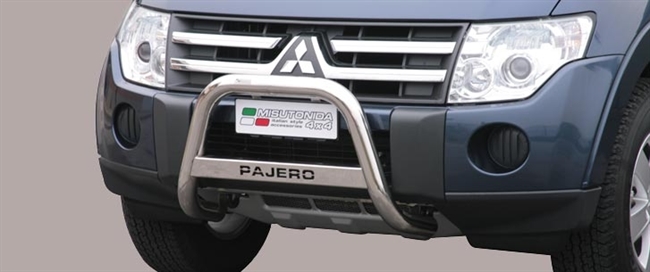 A-bar city (medium Bar) i rustfri stål med logo - Blank til Mitsubishi Pajero årg. 00-03