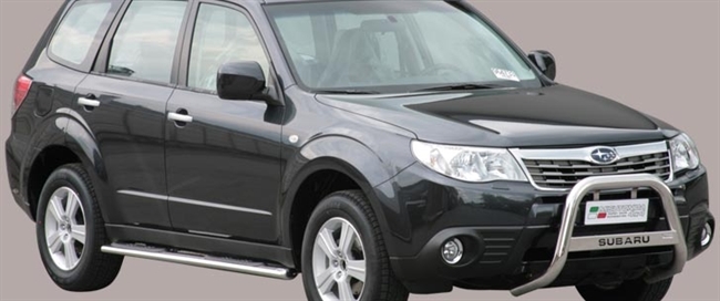 A-bar City i rustfri stål med logo - Blank til Subaru Forester årg. 08-12