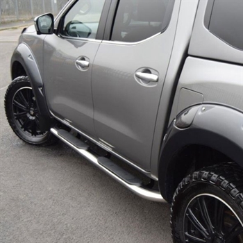 Side bars fra Trux i rustfri stål til Nissan Navara NP300 D/C Årgang 2016+