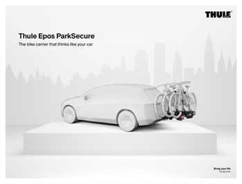 ThuleEpos ParkSecure cykelplatform til 2 cykler til anhængertræk med parkeringssensorer