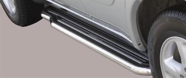 Trinbrædder i rustfri stål - Blank - Lang model til Toyota Rav4 5 dørs årg. 00-05