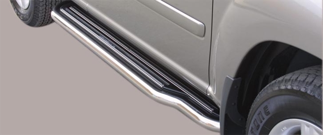 Trinbrædder i rustfri stål - Blank - Lang model til Nissan X-Trail årg. 01-07