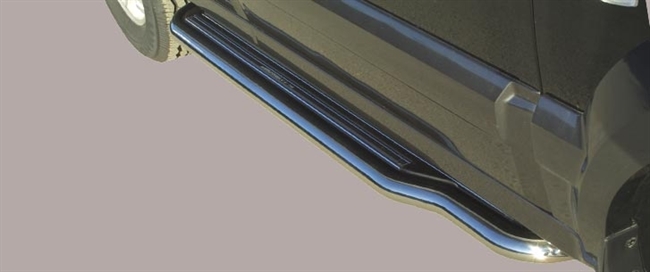 Trinbrædder i rustfri stål - Blank - Lang model til Sportage årg. 94-04