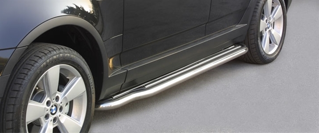 Trinbrædder i rustfri stål - Fås i sort og blank Størrelse: Lang fra Mach til BMW X3 MK1