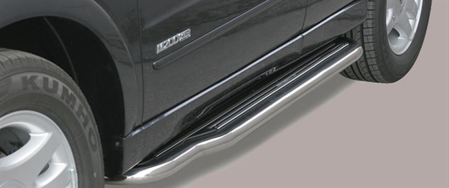 Trinbrædder i rustfri stål - Blank - Lang model til SsangYong Kyron årg. 06-07