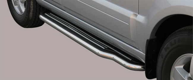 Trinbrædder i rustfri stål - Blank - Lang model til Kia Sorento årg. 06-08