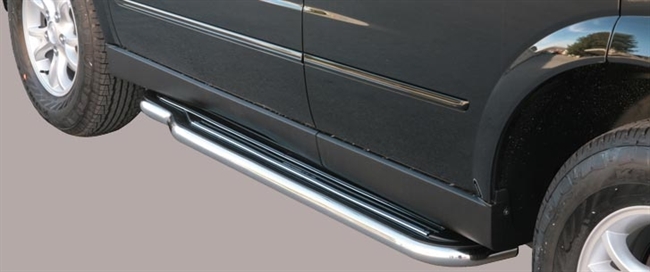 Trinbrædder i rustfri stål - Blank - Lang model til SsangYong Actyon årg. 06+