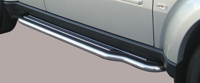 Trinbrædder i rustfri stål - Blank - Lang model til Dodge Nitro 07>